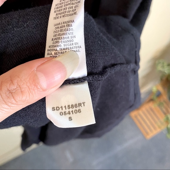 NWT SPLENDID Black Long Sleeve Cotton Dress Sz S - Picture 8 of 8